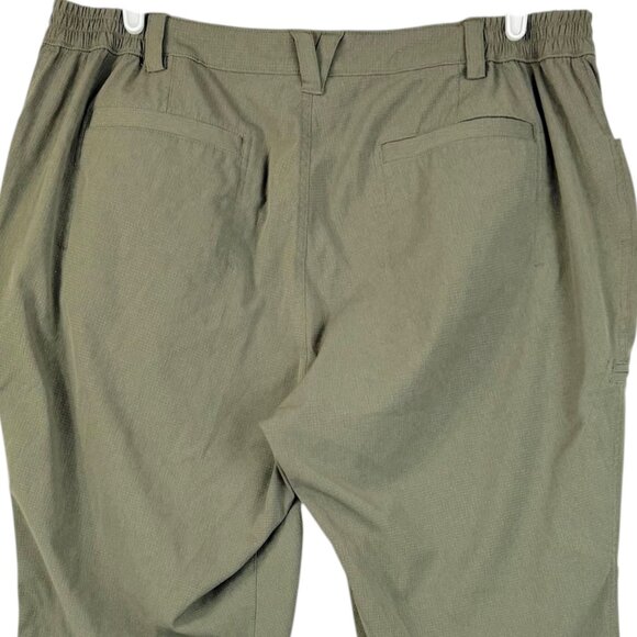 Duluth Trading Women's Stretch Zip Mid Rise Pockets Green Hiking Pants Size 18W - Picture 4 of 9